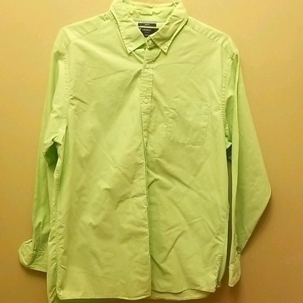 Cremieux Lime Green Button Down